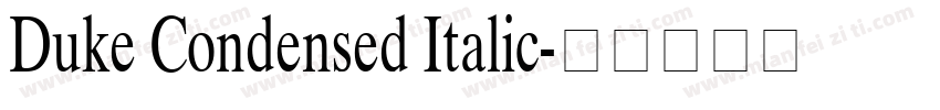 Duke Condensed Italic字体转换